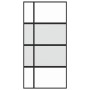 Puerta corredera vidrio templado y aluminio negra 102,5x205 cm de , Puertas para el hogar - Ref: Foro24-155230, Precio: 252,0...