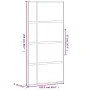 Schiebetür aus gehärtetem Glas und schwarzem Aluminium 102,5x205 cm von , Türen für zu Hause - Ref: Foro24-155230, Preis: 246...