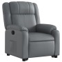 Sillón reclinable elevable cuero artificial gris en Sillones | Comprar online en Foru.es