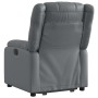 Sillón reclinable elevable cuero artificial gris en Sillones | Comprar online en Foru.es