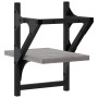 Estantes de pared con barras 2 uds gris Sonoma 20x25x30 cm de , Estantes y estanterías - Ref: Foro24-836231, Precio: 17,33 €,...