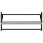 Estantes de pared con barras 2 uds gris Sonoma 65x25x30 cm de , Estantes y estanterías - Ref: Foro24-836246, Precio: 26,75 €,...