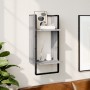 Estante de pared con barra gris Sonoma 30x25x65 cm de , Estantes y estanterías - Ref: Foro24-836301, Precio: 23,27 €, Descuen...