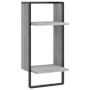 Estante de pared con barra gris Sonoma 30x25x65 cm de , Estantes y estanterías - Ref: Foro24-836301, Precio: 23,27 €, Descuen...