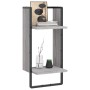 Estante de pared con barra gris Sonoma 30x25x65 cm de , Estantes y estanterías - Ref: Foro24-836301, Precio: 23,27 €, Descuen...