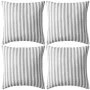 Cojines para exterior a rayas 45x45 cm gris 4 unidades de vidaXL, Cojines - Ref: Foro24-132310, Precio: 54,37 €, Descuento: %