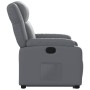 Sillón reclinable elevable cuero artificial gris en Sillones | Comprar online en Foru.es