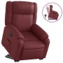 Sillón reclinable elevable cuero artificial rojo tinto en Sillones | Comprar online en Foru.es