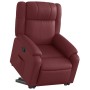 Sillón reclinable elevable cuero artificial rojo tinto en Sillones | Comprar online en Foru.es