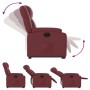 Sillón reclinable elevable cuero artificial rojo tinto en Sillones | Comprar online en Foru.es