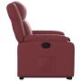 Sillón reclinable elevable cuero artificial rojo tinto en Sillones | Comprar online en Foru.es