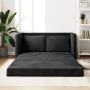 Sofá cama de suelo 2 en 1 terciopelo negro 122x204x55 cm de , Sofás - Ref: Foro24-353959, Precio: 262,22 €, Descuento: %