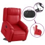 Sillón reclinable elevable cuero artificial rojo en Sillones | Comprar online en Foru.es