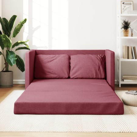 Sofá cama de suelo 2 en 1 tela rojo tinto 112x174x55 cm de , Sofás - Ref: Foro24-353967, Precio: 177,36 €, Descuento: %