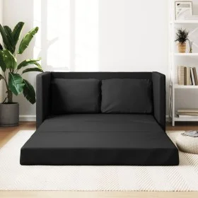 Sofá cama de suelo 2 en 1 cuero sintético negro 112x174x55 cm de , Sofás - Ref: Foro24-353973, Precio: 216,25 €, Descuento: %
