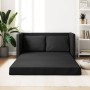 Sofá cama de suelo 2 en 1 cuero sintético negro 112x174x55 cm de , Sofás - Ref: Foro24-353973, Precio: 213,90 €, Descuento: %