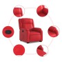 Sillón reclinable elevable cuero artificial rojo en Sillones | Comprar online en Foru.es