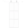 Weiße Schiebetür aus gehärtetem Glas und Aluminium, 76 x 205 cm von , Türen für zu Hause - Ref: Foro24-155216, Preis: 161,41 ...