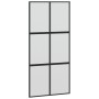 Puerta corredera vidrio templado y aluminio negra 102,5x205 cm de , Puertas para el hogar - Ref: Foro24-155209, Precio: 204,4...
