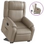 Sillón reclinable elevable cuero artificial color capuchino en Sillones | Comprar online en Foru.es