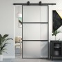 Puerta corredera vidrio templado y aluminio negra 102,5x205 cm de , Puertas para el hogar - Ref: Foro24-155200, Precio: 224,3...