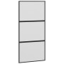 Puerta corredera vidrio templado y aluminio negra 102,5x205 cm de , Puertas para el hogar - Ref: Foro24-155200, Precio: 224,3...