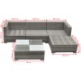 Set de muebles de jardín 5 pzas y cojines ratán sintético gris de vidaXL, Conjuntos de jardín - Ref: Foro24-42741, Precio: 55...