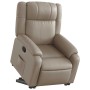 Sillón reclinable elevable cuero artificial color capuchino en Sillones | Comprar online en Foru.es
