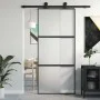 Schwarze Schiebetür aus gehärtetem Glas und Aluminium, 90 x 205 cm von , Türen für zu Hause - Ref: Foro24-155199, Preis: 228,...