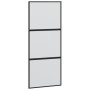 Puerta corredera vidrio templado y aluminio negra 90x205 cm de , Puertas para el hogar - Ref: Foro24-155199, Precio: 216,92 €...