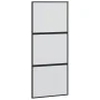 Schwarze Schiebetür aus gehärtetem Glas und Aluminium, 90 x 205 cm von , Türen für zu Hause - Ref: Foro24-155199, Preis: 228,...