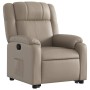 Sillón reclinable elevable cuero artificial color capuchino en Sillones | Comprar online en Foru.es
