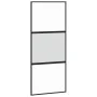 Schwarze Schiebetür aus gehärtetem Glas und Aluminium, 90 x 205 cm von , Türen für zu Hause - Ref: Foro24-155202, Preis: 177,...