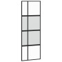 Puerta corredera vidrio templado y aluminio negra 76x205 cm de , Puertas para el hogar - Ref: Foro24-155228, Precio: 161,96 €...