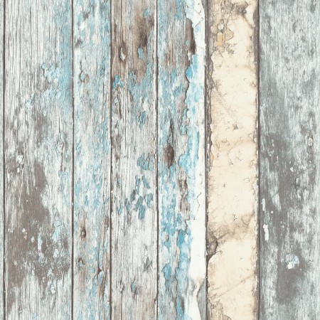 DUTCH WALLCOVERINGS Papel de pared pintado trozos madera azul PE10012 de DUTCH WALLCOVERINGS, Papel pintado - Ref: Foro24-422...