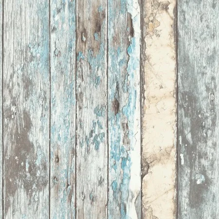 DUTCH WALLCOVERINGS Papel de pared pintado trozos madera azul PE10012 de DUTCH WALLCOVERINGS, Papel pintado - Ref: Foro24-422...