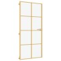 Puerta de interior dorada vidrio templado y aluminio 93x201,5cm de , Puertas para el hogar - Ref: Foro24-155146, Precio: 175,...