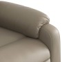 Sillón reclinable elevable cuero artificial color capuchino en Sillones | Comprar online en Foru.es