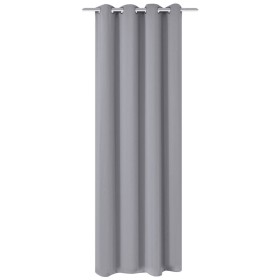 Cortina opaca con ojales de metal 270x245 cm gris de vidaXL, Cortinas y visillos - Ref: Foro24-132206, Precio: 39,20 €, Descu...