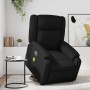 Sillón reclinable de masaje de pie cuero artificial negro en Sillones | Comprar online en Foru.es