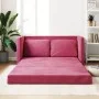 Sofá cama de suelo 2 en 1 terciopelo rojo tinto 122x204x55 cm de , Sofás - Ref: Foro24-353960, Precio: 218,74 €, Descuento: %