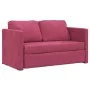 Sofá cama de suelo 2 en 1 terciopelo rojo tinto 122x204x55 cm de , Sofás - Ref: Foro24-353960, Precio: 218,74 €, Descuento: %