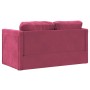 Sofá cama de suelo 2 en 1 terciopelo rojo tinto 122x204x55 cm de , Sofás - Ref: Foro24-353960, Precio: 224,55 €, Descuento: %
