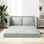 Bodenschlafsofa 2 in 1 hellgrauer Samt 122x204x55 cm von , Sofas - Ref: Foro24-353957, Preis: 215,28 €, Rabatt: %