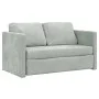 Bodenschlafsofa 2 in 1 hellgrauer Samt 122x204x55 cm von , Sofas - Ref: Foro24-353957, Preis: 215,28 €, Rabatt: %
