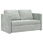 Sofá cama de suelo 2 en 1 terciopelo gris claro 122x204x55 cm de , Sofás - Ref: Foro24-353957, Precio: 230,26 €, Descuento: %