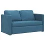 Floor sofa bed 2 in 1 blue velvet 122x204x55 cm by , Sofas - Ref: Foro24-353962, Price: 224,33 €, Discount: %