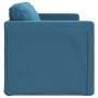 Floor sofa bed 2 in 1 blue velvet 122x204x55 cm by , Sofas - Ref: Foro24-353962, Price: 224,33 €, Discount: %