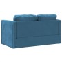 Sofá cama de suelo 2 en 1 terciopelo azul 122x204x55 cm de , Sofás - Ref: Foro24-353962, Precio: 227,86 €, Descuento: %