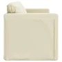 Sofá cama de suelo 2 en 1 cuero sintético crema 112x174x55 cm de , Sofás - Ref: Foro24-353974, Precio: 221,73 €, Descuento: %